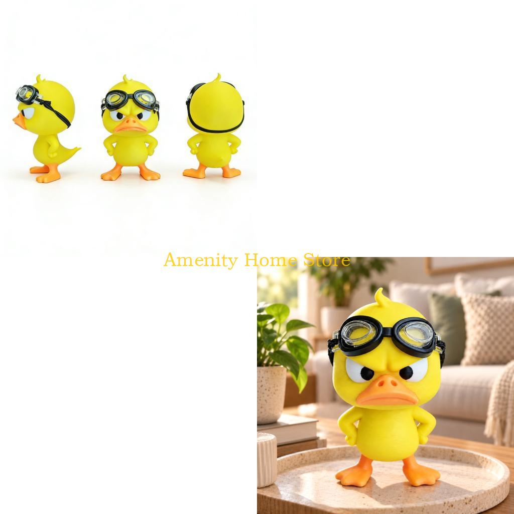 Goggles Swim - F26C Expressive Angry Duck Figurine Set,