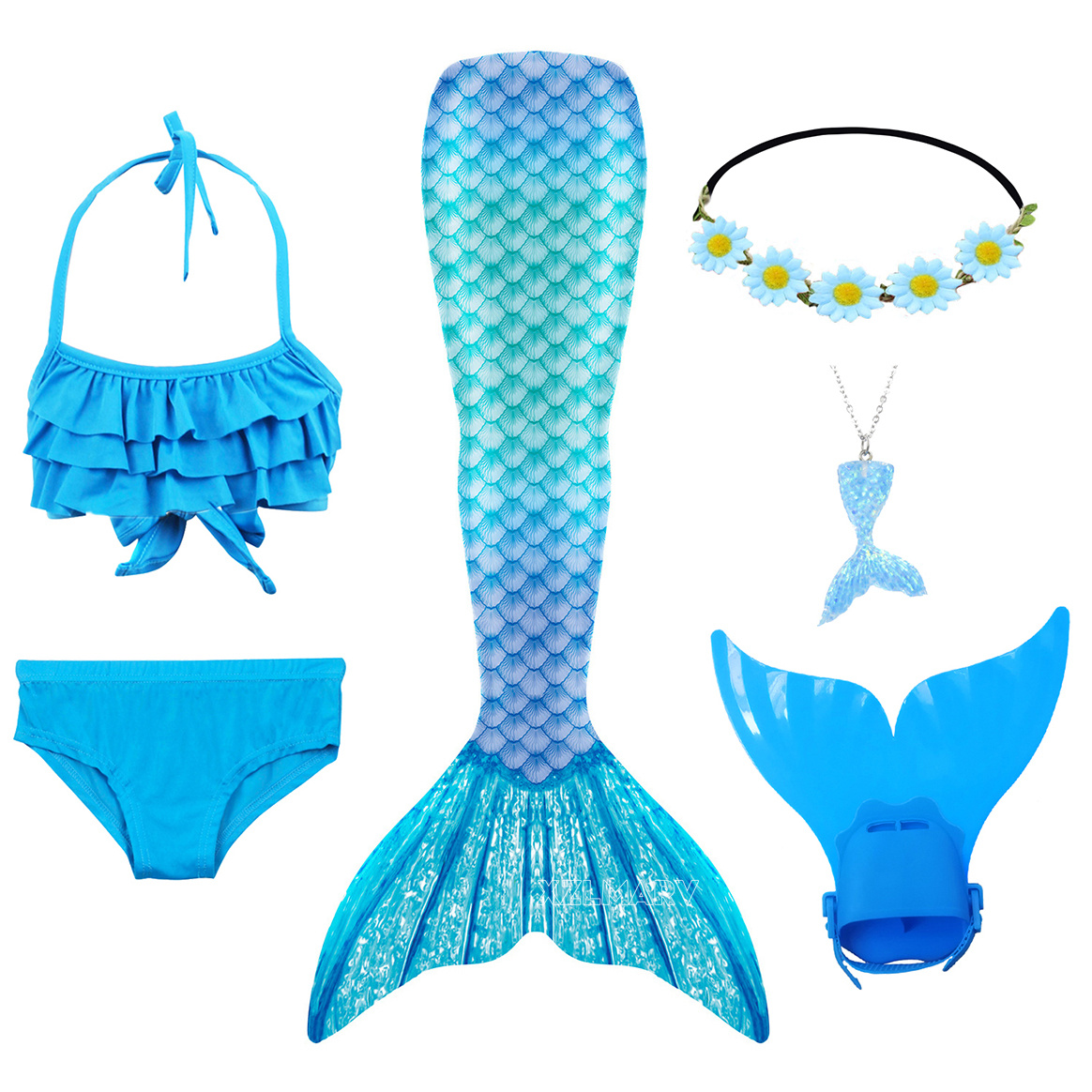 Swim Fins - Girls Swimming Mermaid Tail Girl Ariel