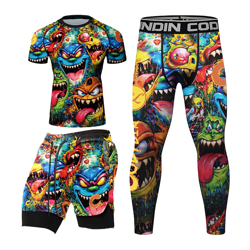 3D Colorful Monster Graffiti M - огляд і ціна Rash Guard