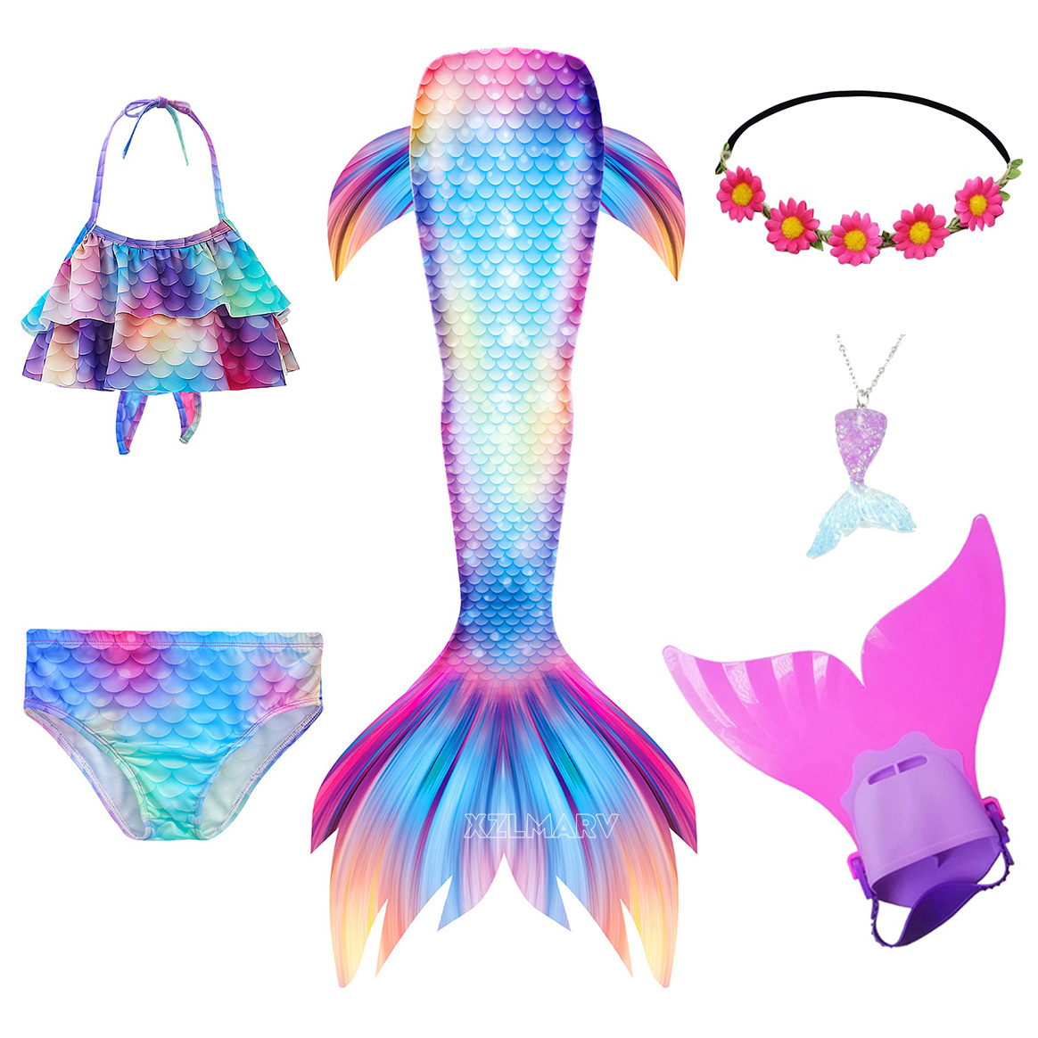 Girls Swimming Mermaid Tail Gi - огляд і ціна Swim Fins