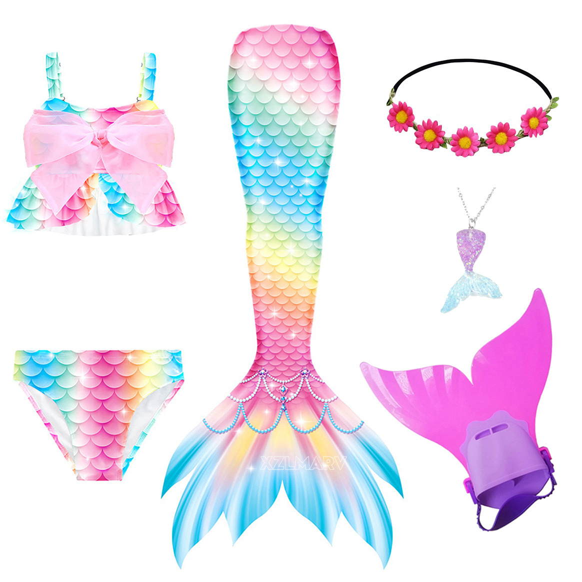 Girls Swimming Mermaid Tail Gi - огляд і ціна Swim Fins