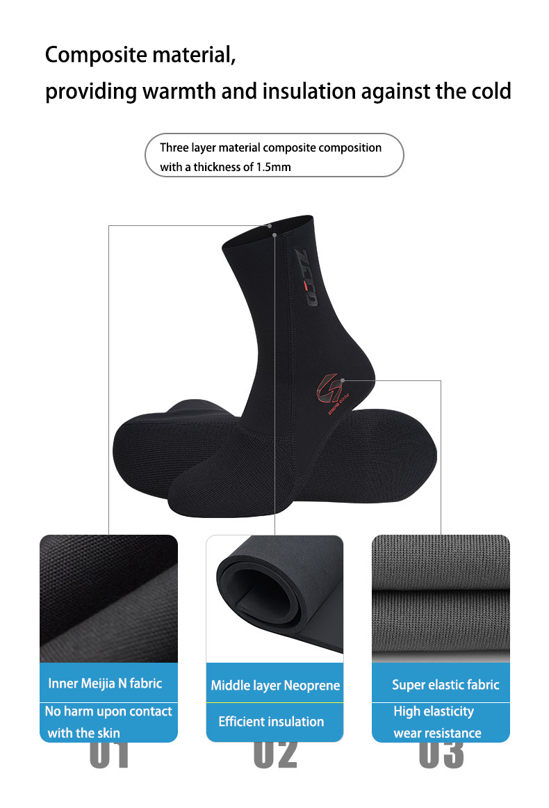 1.5mm Neoprene Diving Socks No - огляд і ціна Wetsuit Men