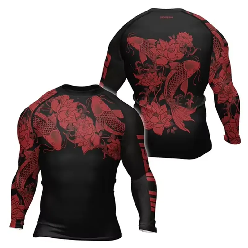 3D Long Sleeve Men's Retro Qui - огляд і ціна Rash Guard